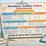 Amadeus Galileo Sabre Commands Cheat Sheet