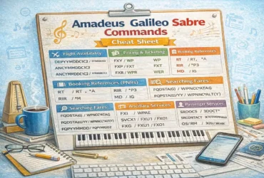 Amadeus Galileo Sabre Commands Cheat Sheet