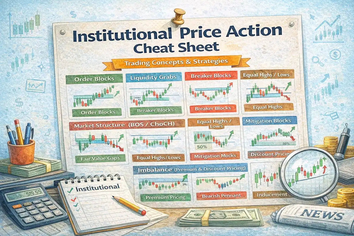 Institutional Price Action Cheat Sheet